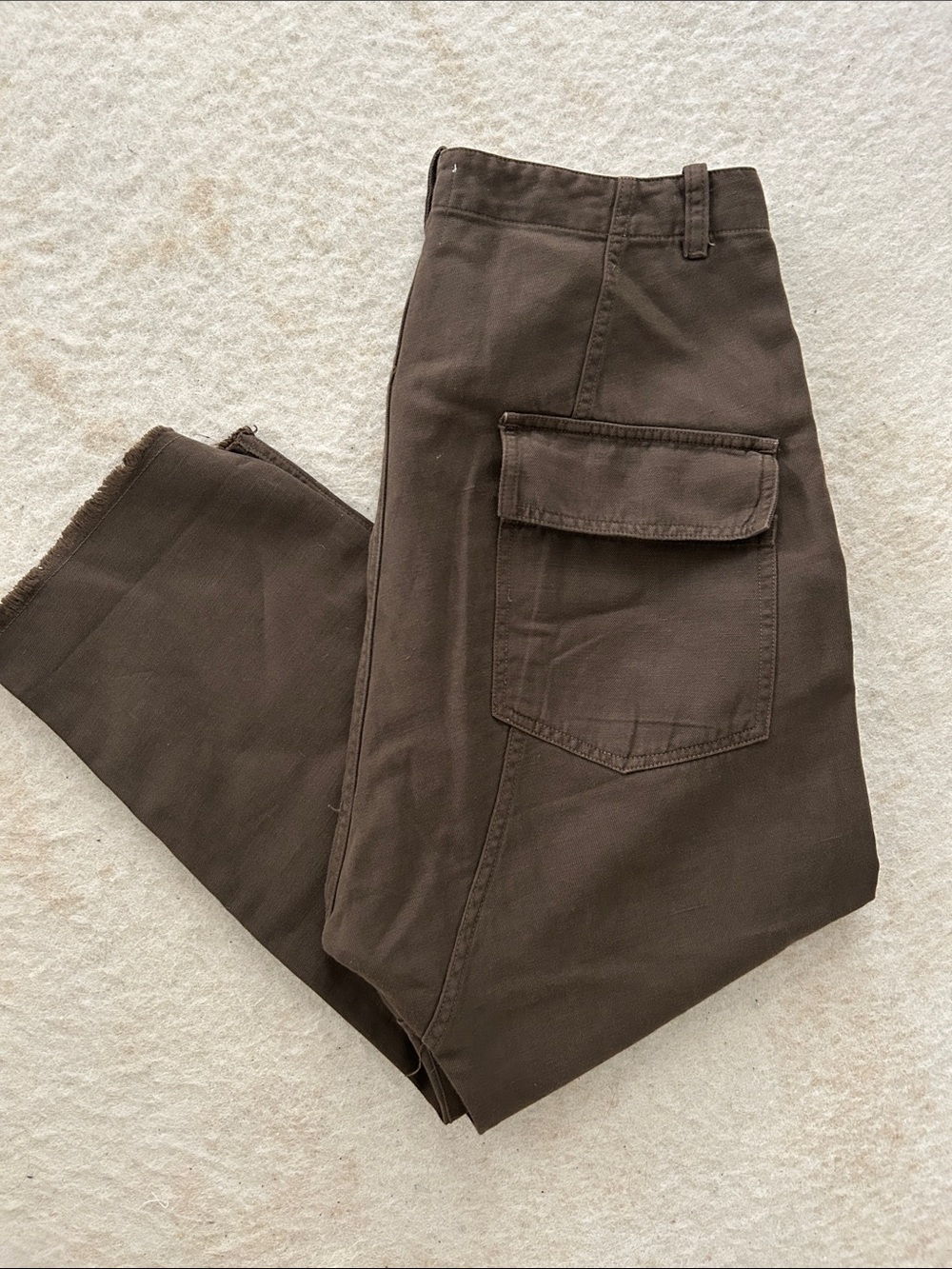 Nili Lotan women’s Dark Brown Cotton Linen Luna Pants 6